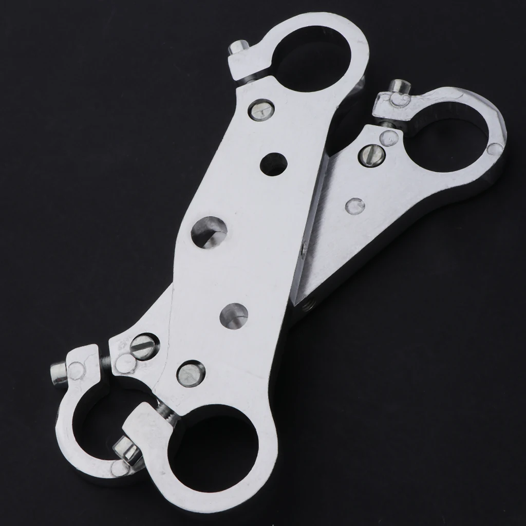 2 Pcs 25mm Front Fork Lower Upper Triple Tree Stem Clamp For 49cc Mini Pocket Dirt Quad Bike ATV atv triple tree stem clamp