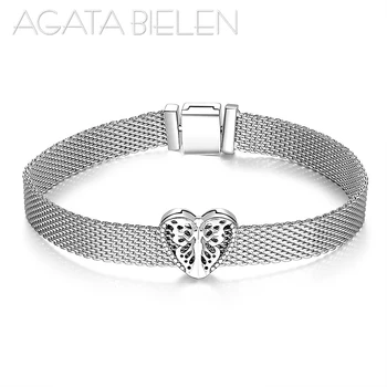 

925 Reflexions Bracelet Watch Bracelets for Women with Hears shape Beads charms European Luxury Fashion Jewelry gifts