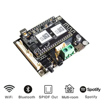 

Mini V3 WiFi Bluetooth 5.0 Audio Receiver Board Wireless Bluetooth Module with Spotify DLNA AIRPLAY Analog Output