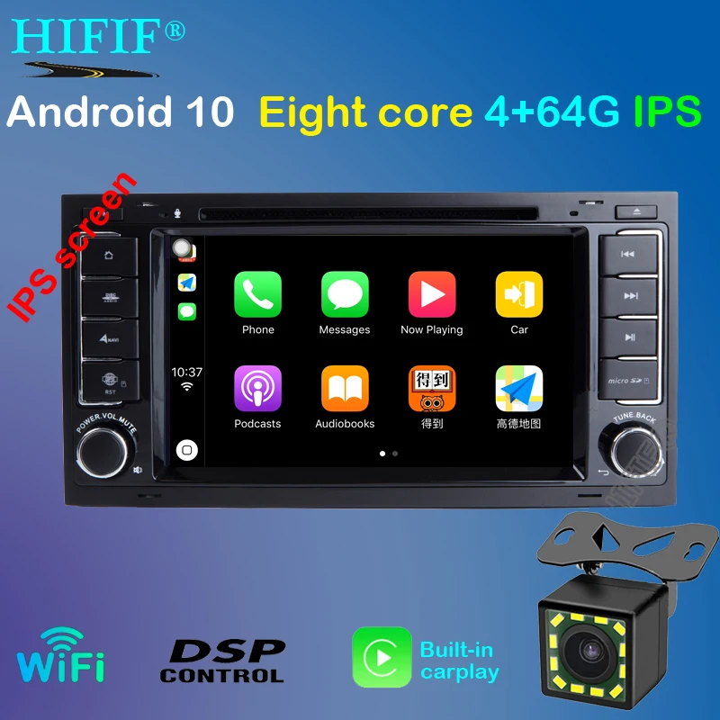 DSP Android 10 4G Автомобильный GPS Carplay для VW Volkswagen Touareg T5 Transporter Multivan dvd плеер радио