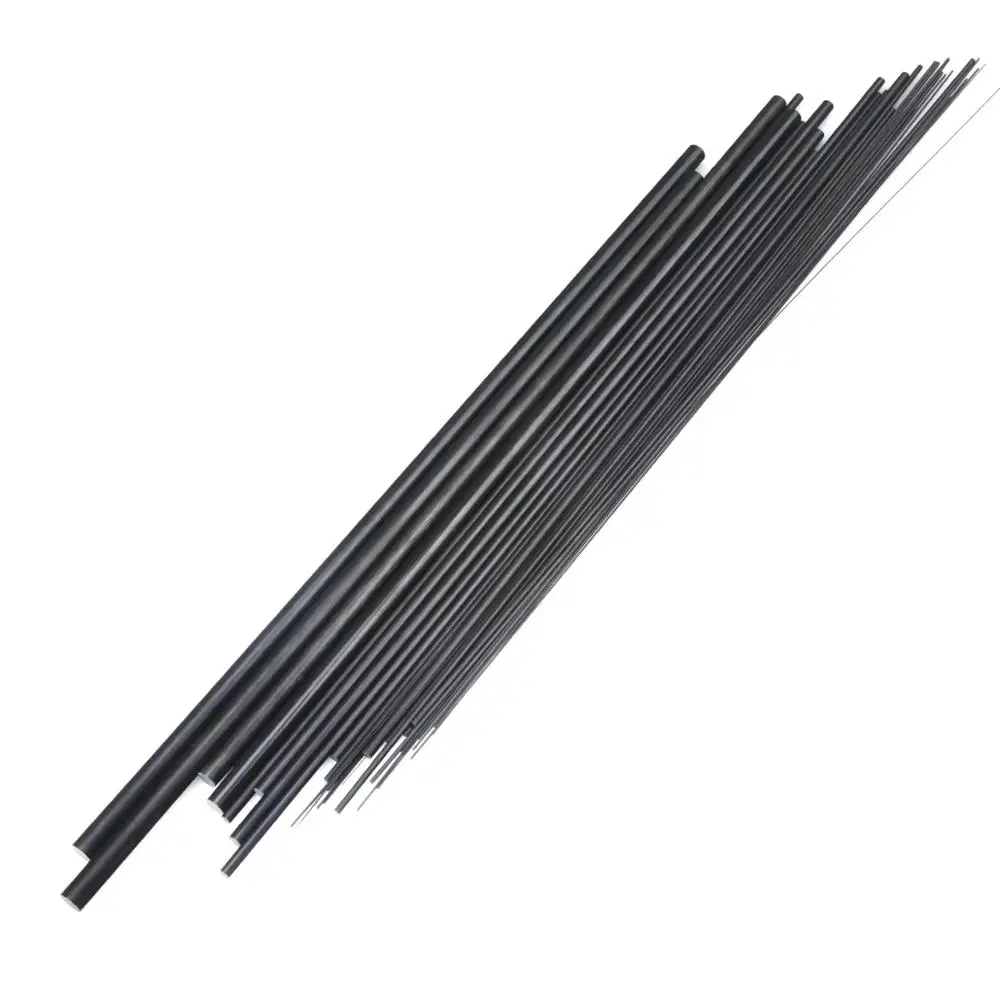 5pcs/10pcs Carbon Fiber Rod Solid Round Rods Diameter 1mm 2mm 3mm 4mm 5mm  6mm 7mm 8mm 11mm 12mm Length 500mm for DIY