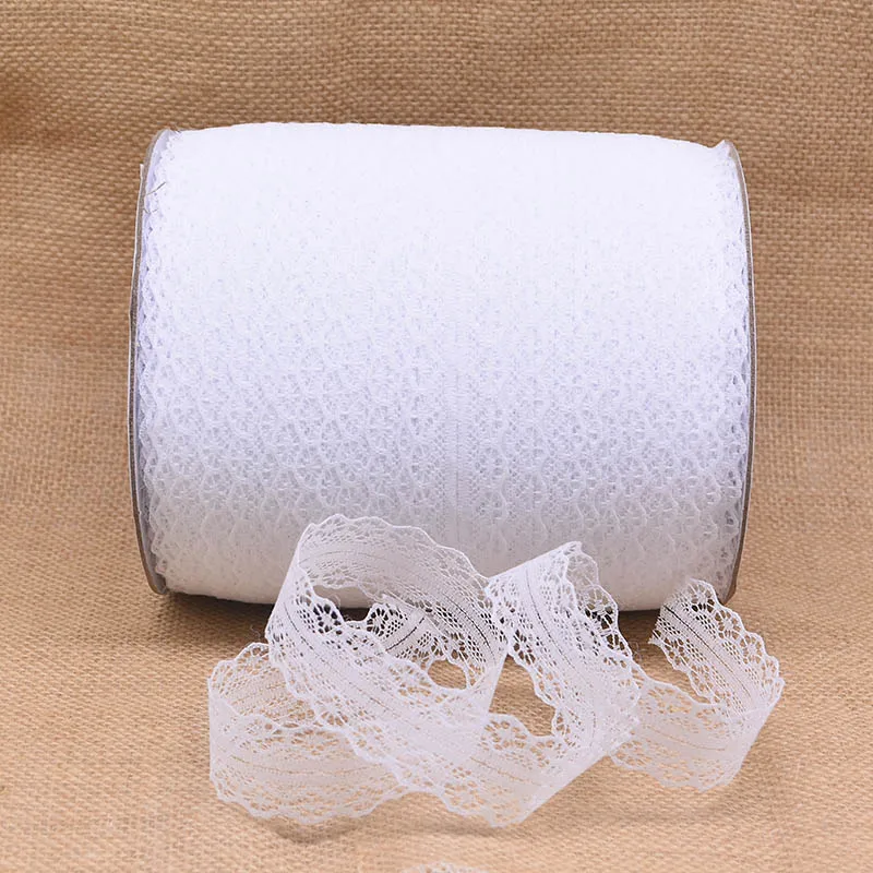 10M/Roll 100% Polyester Lace Trim Ribbon Christmas Festive Flower Wrapper Gift Box Supplies DIY Sewing Craft Party Decoration lace ribbon lace sewing accessories lace sewing supplies lace accessories lace garment accessories lace decoration clothing craft accessories