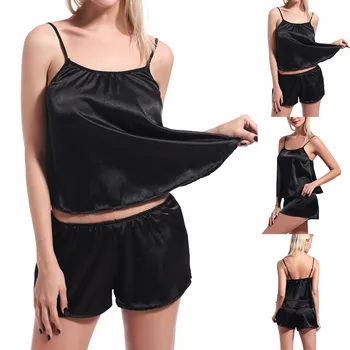 

Autumn New Women Sexy Lingerie Pajamas Camisole Shorts Set Plus Size Bra Underwear Pajamas Suit Female Homewear