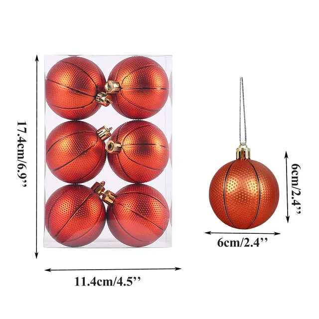 Basketball Christmas 2022 6Pc Christmas Ball Ornaments Christmas Decorations Tree Balls Basketball  Christmas Tree Ornaments 2022 Happy New Year Wholesale|Ball Ornaments| -  Aliexpress