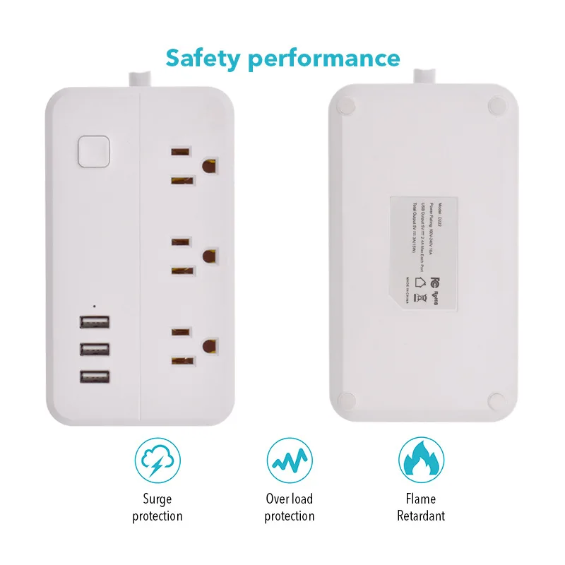 Wifi Smart power Strip розетки стабилизатор напряжения 3 US гнездо штепсельной вилки переменного тока с USB Homekit 1,5 м удлинитель для Alexa Google Home