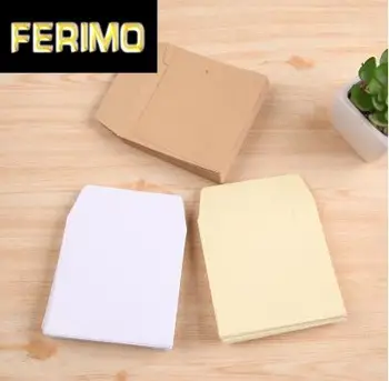 

100pcs- 8*8cm Kraft Envelopes Square white small envelope card bank card membership card envelope Wedding Party Invitation
