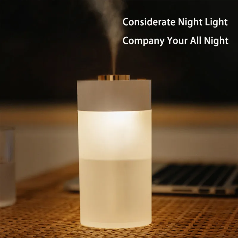 350ml Elegant Air Humidifier For Car Home USB Ultrasonic Diffuser Aromatherapy Essential Oil Nebulisation Mist Maker LED Light