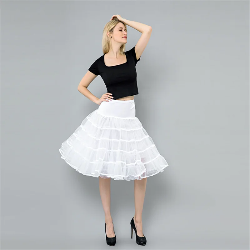 summer women's sweet girl knee crystal yarn pleated skirt stretch high waist black / white casual tulle skirt