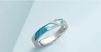 Thaya, коралл, морская форма, регулируемое ювелирное изделие, 925 серебряное кольцо, кубический циркон, круглые кольца для пар, подарок на помолвку - Цвет камня: man rings