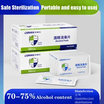 

75% Alcohol content Disinfection Pads clean disinfezione pack Sterilize Safety Дезинфицирующий спирт for cellphone screen