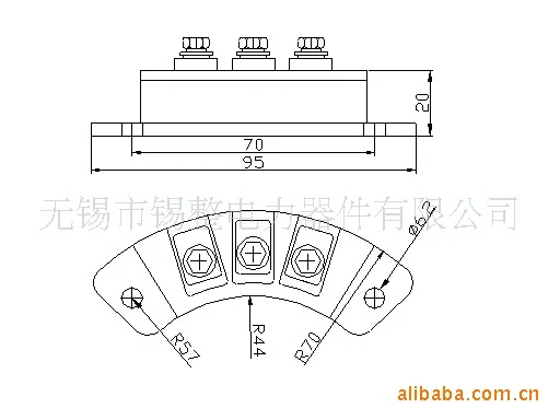 Модуль контроллера выпрямителя: MXY(X) 50-12 MXG(X) 50-12/MXY(X) 40-12 MXG(X) 40-12(три терминала/шаг установки 70 мм
