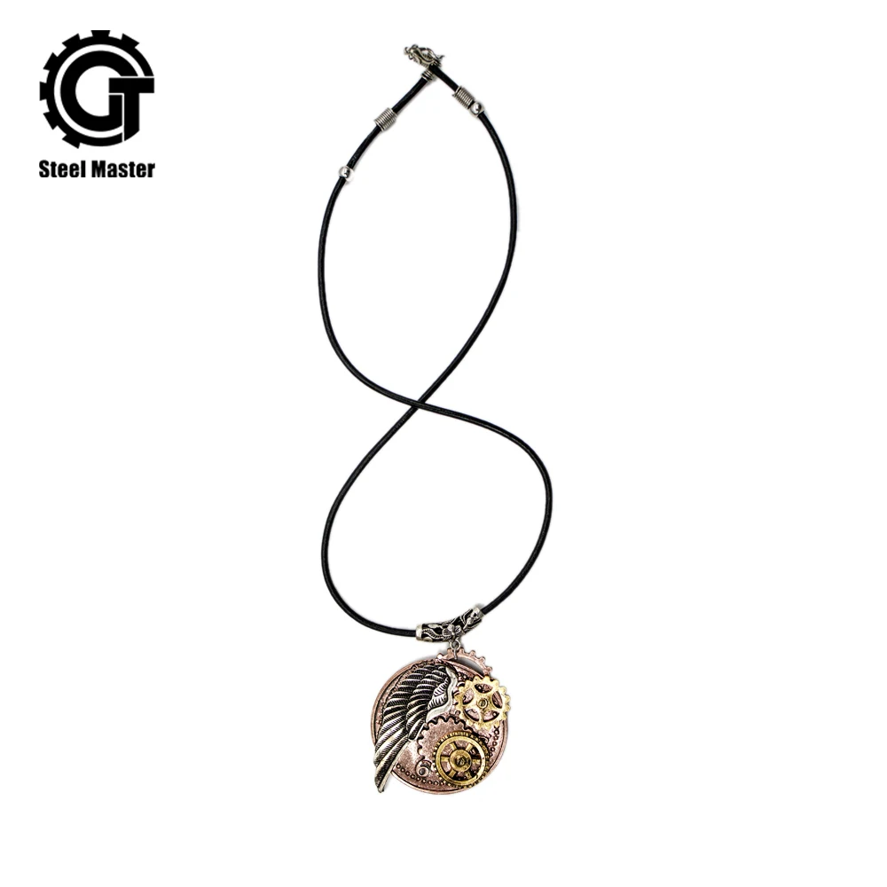 

2019 Fashion Steampunk Women Accessories Gearwheel Necklaces for Women Vintage Men Sweater Necklace Jewelry