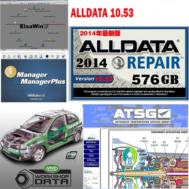 

Alldata v10.53 mitchell on demand software 2015 auto repair All data heavy truck ElsaWin Vivid workshop atsg 26 in1TB hdd usb3.0