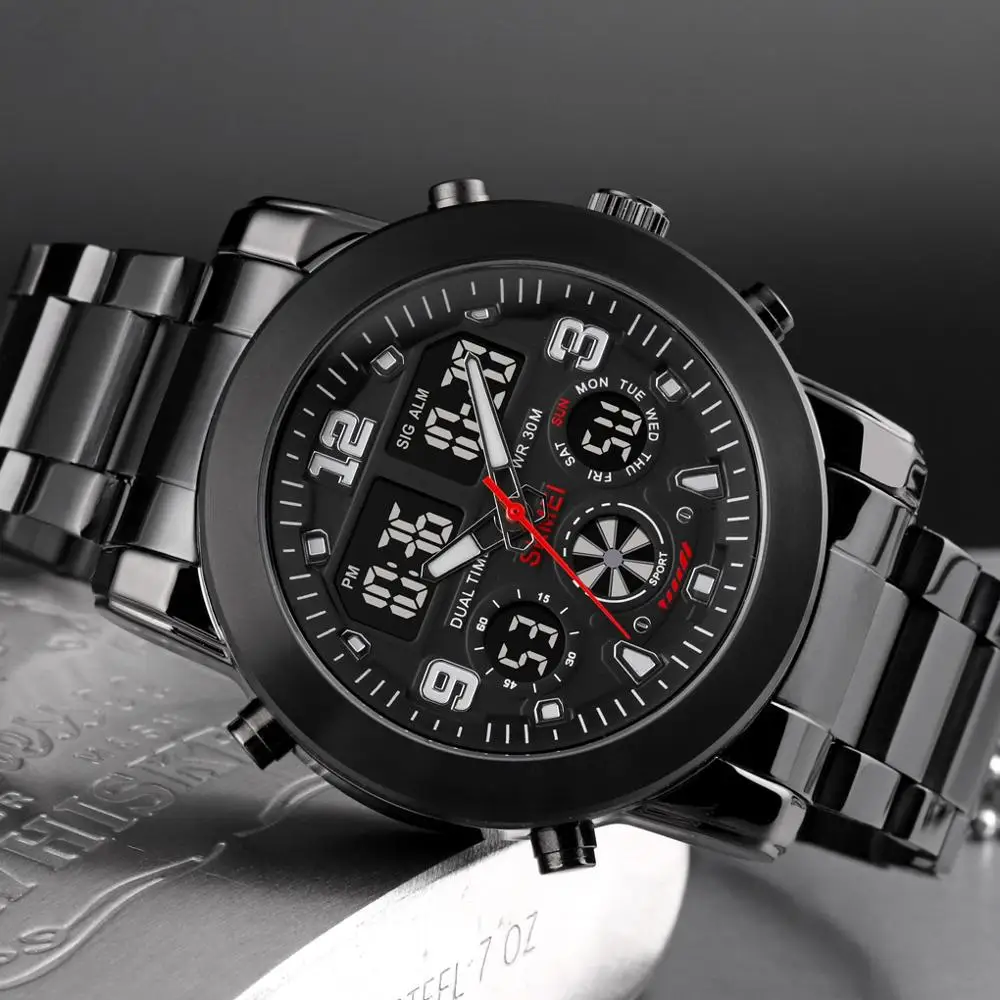 SKMEI 1642 Business Men Digital Watch Multifunction Stopwatch Alarm 3 Time  Waterproof Male Outdoor Sport Clock Reloj Hombre|Digital Watches| -  AliExpress
