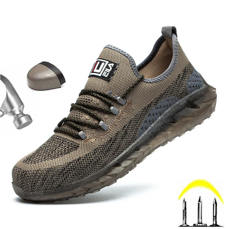 Кроссовки рабочие со стальным носком непрокалываемые легкие для мужчин и женщин