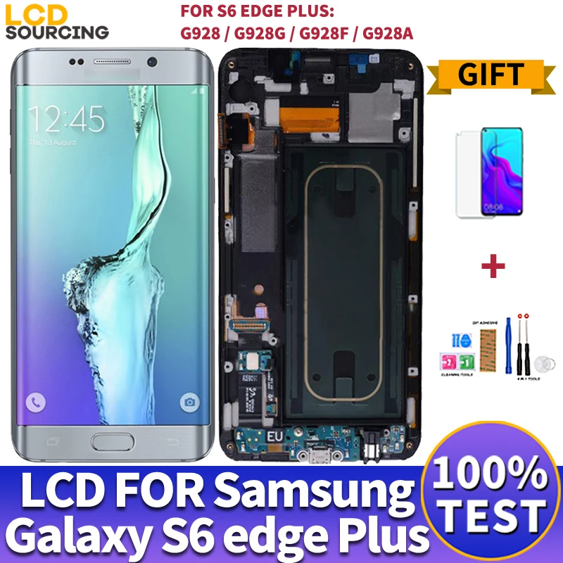 5 7 "для Samsung Galaxy S6 edge plus ЖК дисплей G928 G928F сенсорный экран дигитайзер сборка для s6
