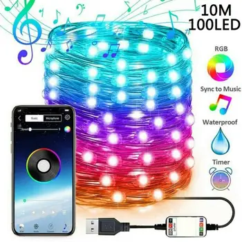 

String Lights LED String Lights Christmas Tree Decoration Lights App Remote Control Smart Electronics Smart Remote Control