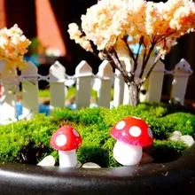 50 шт. мини красный гриб для цветок для украшения сада горшок бонсай микро ландшафтное украшение маленький горшочек Diy игрушка дом пейзаж