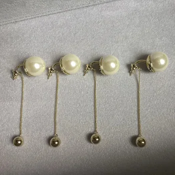 

Long earrings pearl Brass Earrings network explosive Earrings Brass Earrings