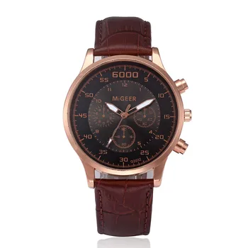 

MIGEER Watches Men Relogio Masculino Three-eye Crystal Rose Gold Watch Stainless Steel Analog Quartz Wrist Watch Reloj Hombre