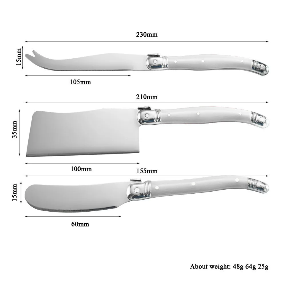 XYj 3 шт./компл. стиль Laguiole ножи из нержавеющей стали сыры слайсер для масла резак посуда столовые приборы шпатель инструменты
