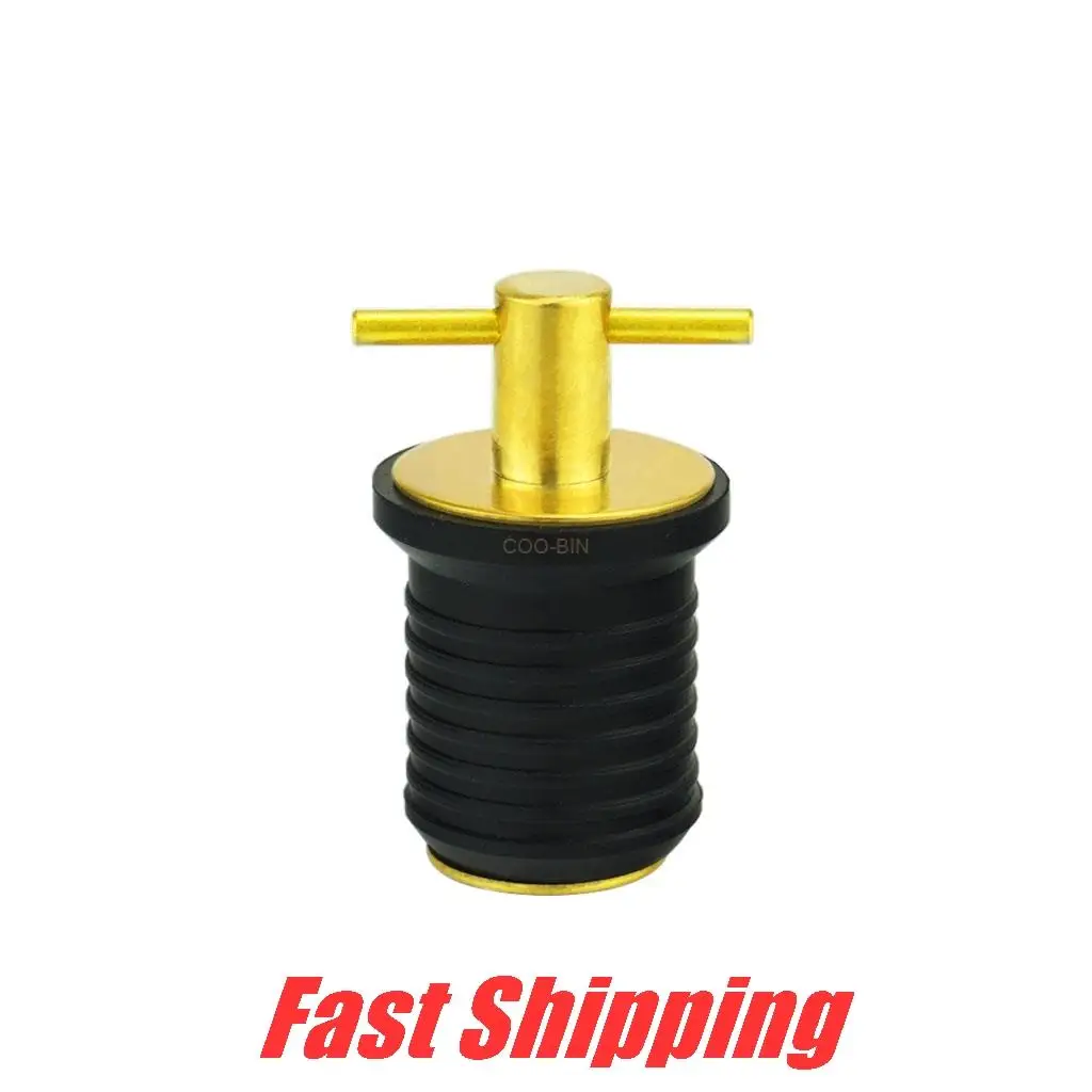 Adjustable 1 Inch Brass Drain Plug Boat Deck Thandle Drain Plug For
