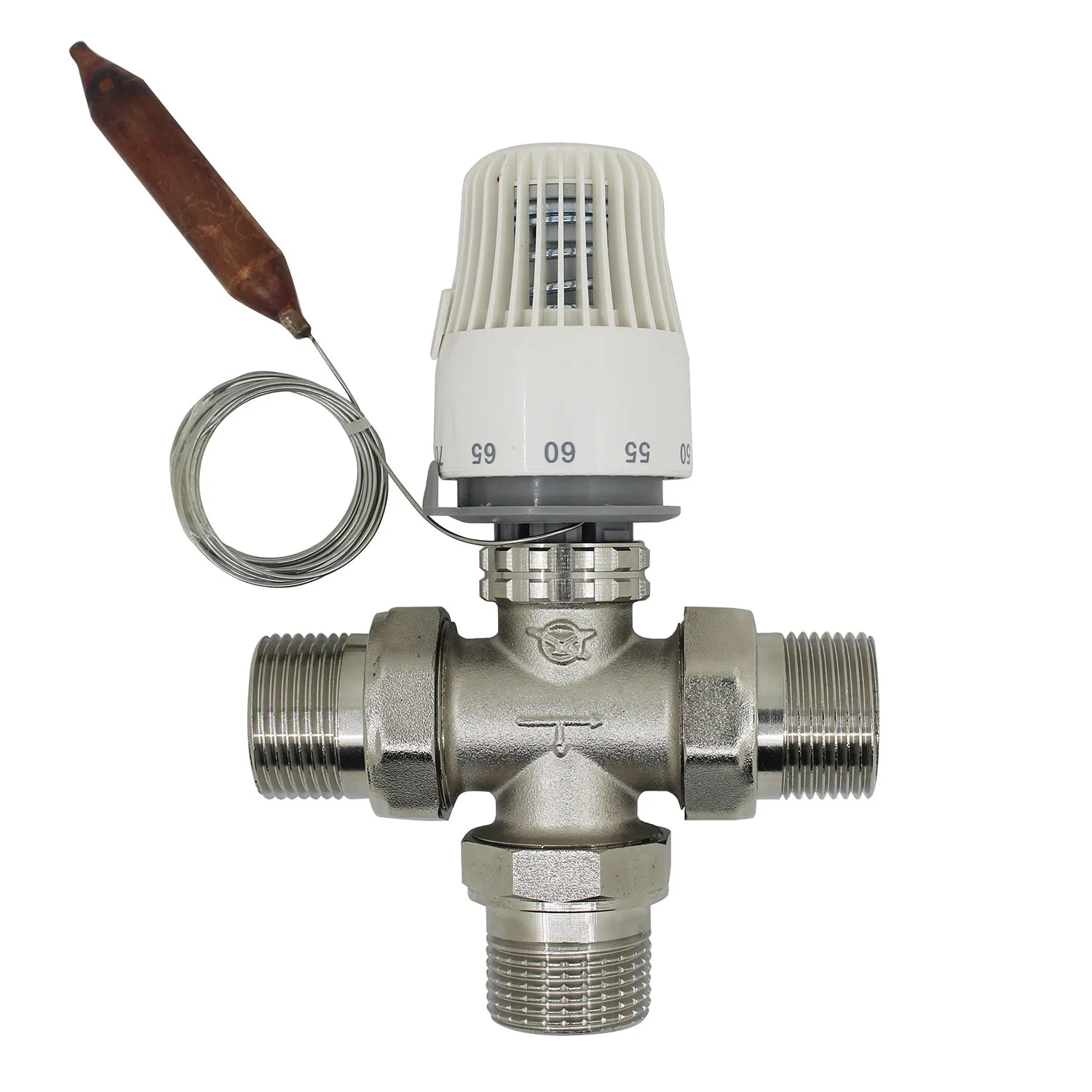 

Energy saving 30-70 degree control Floor heating system thermostatic radiator valve M30*1.5 Three way valve male thread