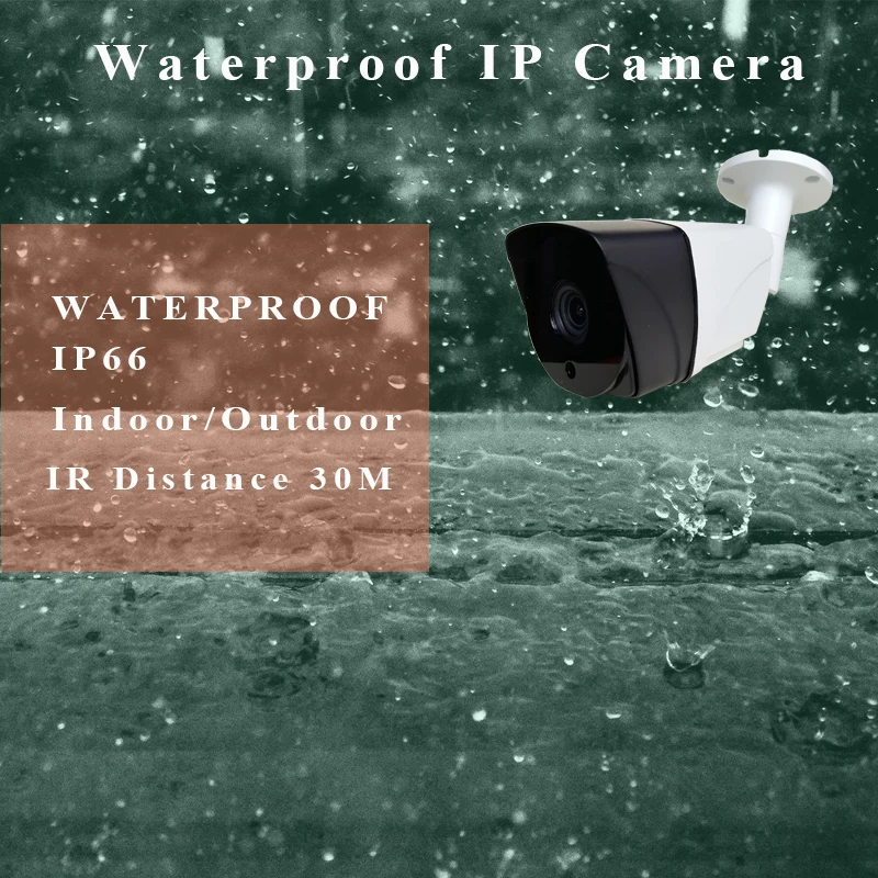 1080P инфракрасная ip-камера H.265 CMOS Водонепроницаемая цилиндрическая камера поддерживает объектив 3,6 мм Onvif 2,6 H.264 для системы IP наблюдения
