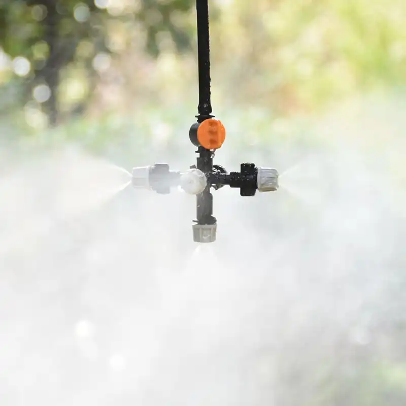 Garden Sprinkler Hanging Anti Drip Misting Nozzle PVC Irrigation Cross Atomizing