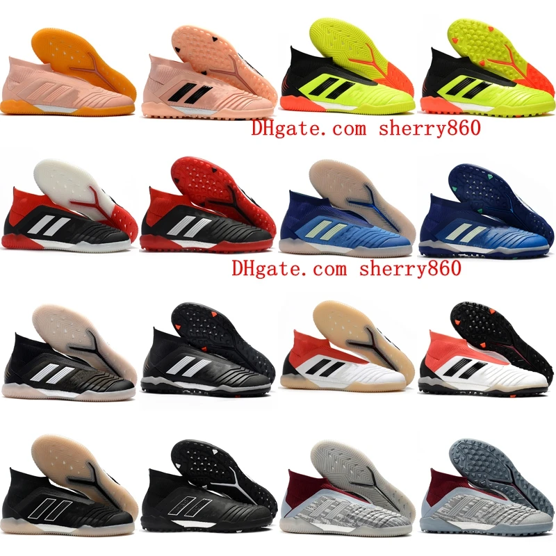 

2019 cheap mens leather soccer shoes Predator Tango accelerator 18 IN TF turf football boots indoor soccer cleats chuteiras Pogb