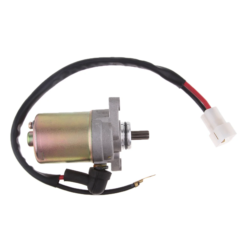 9 Tooth  Starter Motor W/ Cable for 2 Stroke 49cc / 50cc Jog Engines