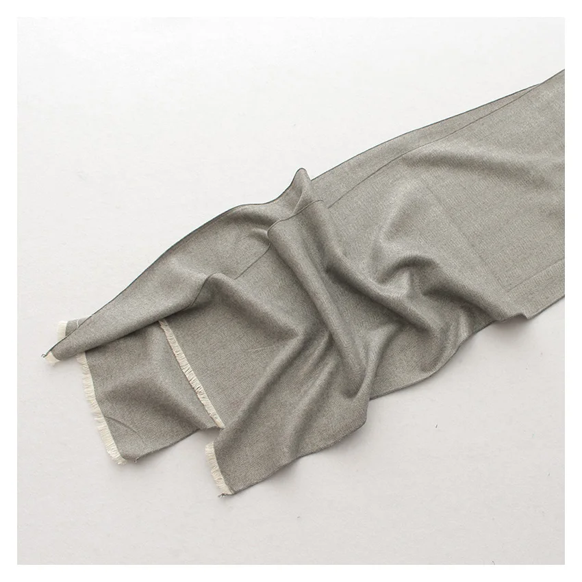 Winter Men Scarves Solid Color Grey Classical Herringbone 100% Viscose Neck Warmer Business Man Cashmere Scarves Shawl 190*32 mens cotton scarf