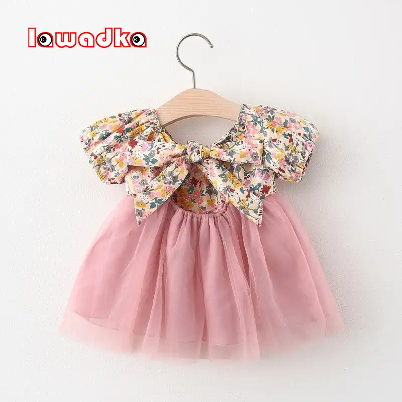 Lawadka Robe D Ete Pour Bebe Fille Tenue De Princesse Pour 1er Anniversaire 1 An A Manches Courtes Vetements De Fete Pour Nouveau Ne 21 Aliexpress