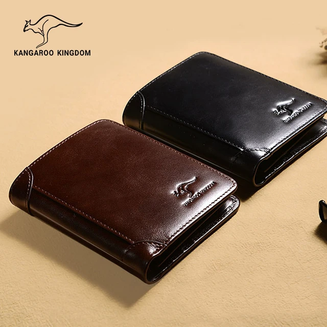 Kangaroo Wallet Men's RFID Blocking Wallet with Zipper Multi Credit Card  Holder Purse - AliExpress