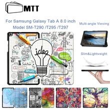 MTT PU кожаный чехол для samsung Tab A 8,0 дюймов SM-T290 T295 T297 Тонкий Магнит Флип складной Стенд чехол для планшета защитный Fundas