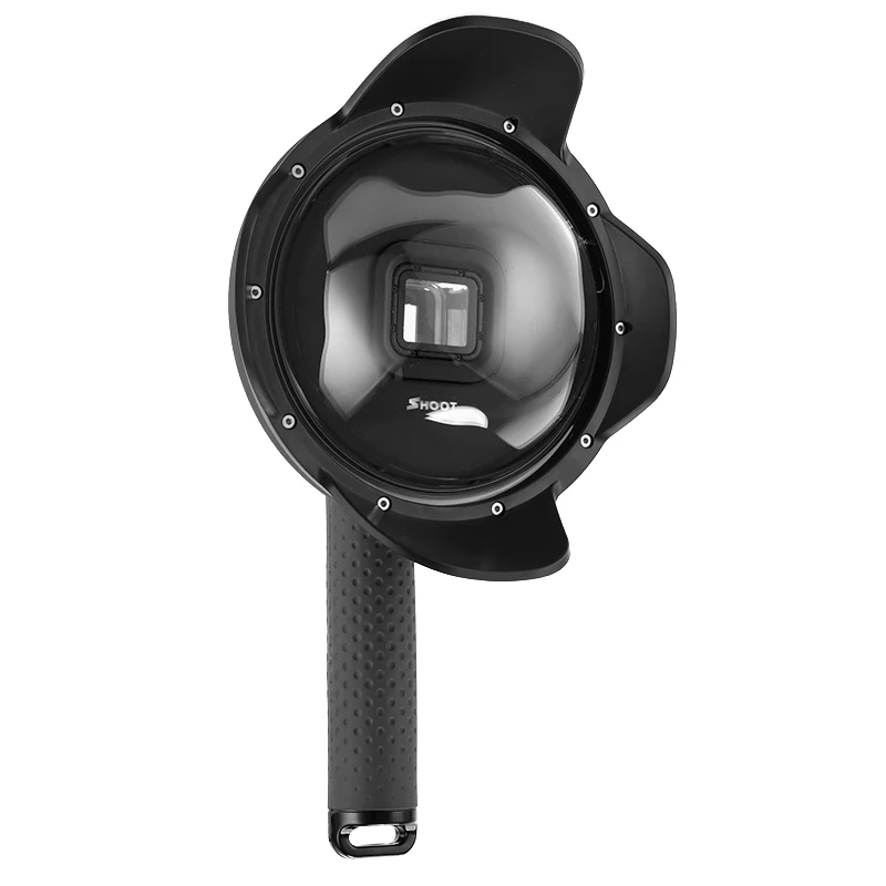 Ручной подводный купольный порт для GoPro Hero 7 6 5 с поплавковой ручкой водонепроницаемый чехол солнцезащитный объектив купол для GoPro 6 5 7 аксессуар