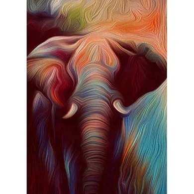 Белый 5D diy modern style abstract elephant diamond painting kits for home decor - Цвет: Белый