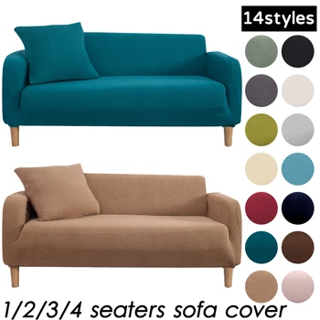 

Polar fleece Sofa Cover Thick Universal Elastic Slipcover Corn kernels Texture Couch Cover Furniture Covers 1/2/3/4-Seater sofa