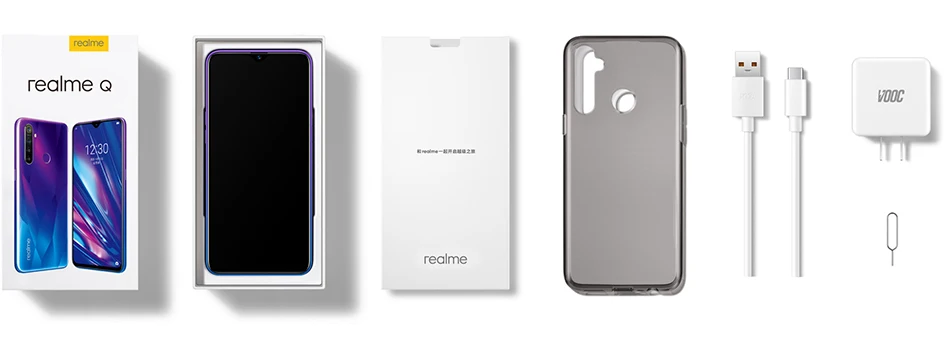 Realme Q 8 ГБ ОЗУ 128 Гб ПЗУ 6,3 ''мобильный телефон Snapdragon 712AIE Octa Core 48MP Quad camera мобильный телефон OPPO vooc 20 Вт быстрое зарядное устройство