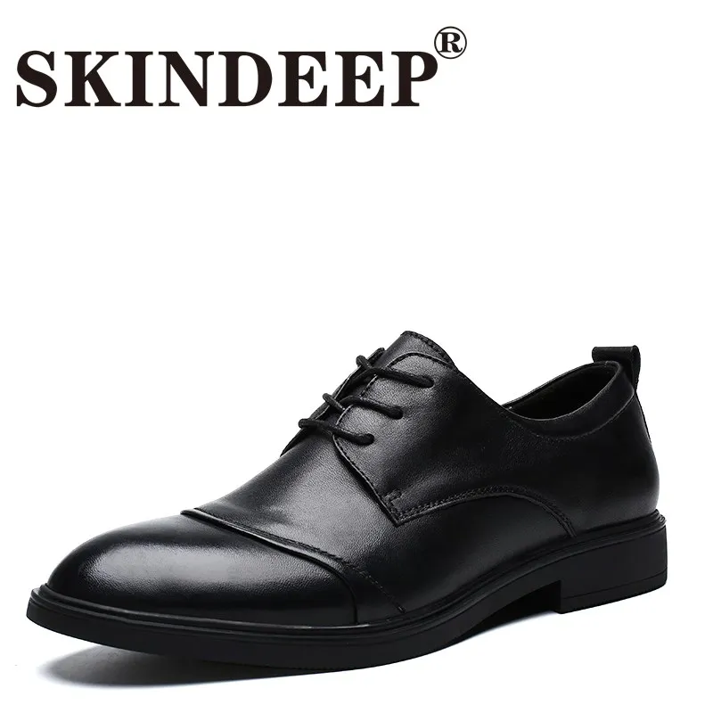 

SKINDEEP 2020 Stylish Lightweight First Layer Leather Pointed Leather Shoes Wild Wedding Shoes