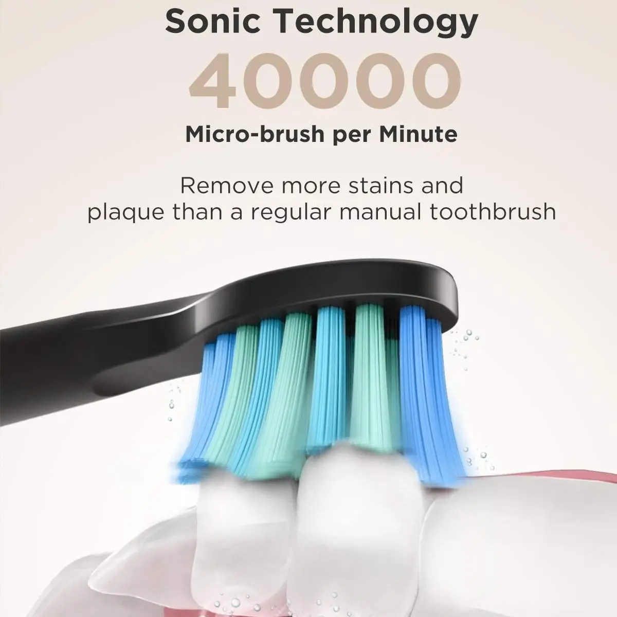 Fairywill Sonic Electric Toothbrush FW-508 USB Charger IPX7 Waterproof Electronic Toothbrush with 8 Replacement Brush Heads 3