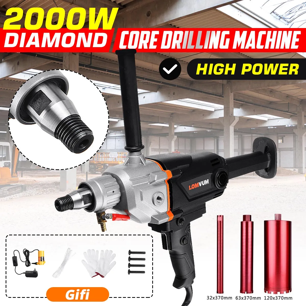 Ручной сверлильный станок с алмазным сердечником 220 В для сухого/влажного