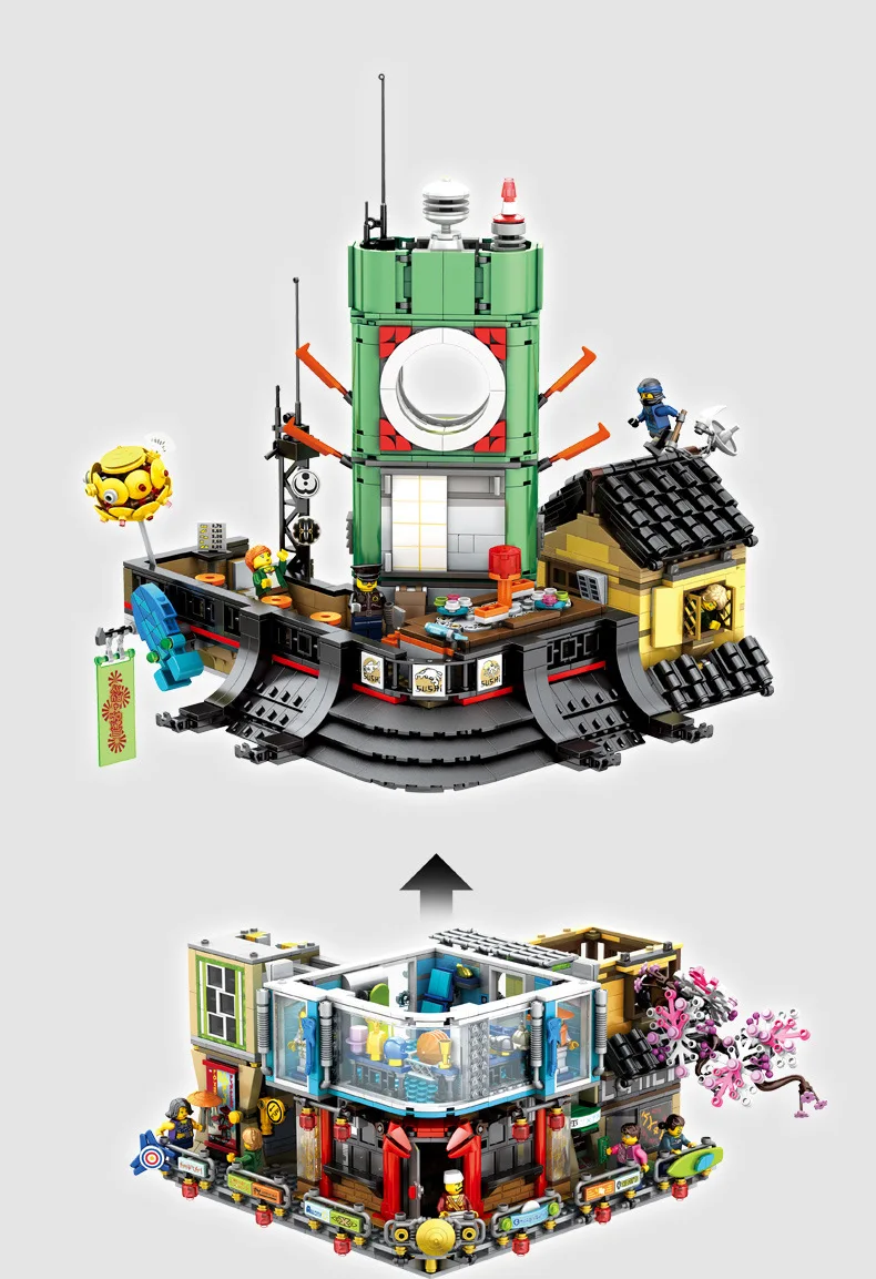 DHL LP 06066 4953 шт. Ninjago City Masters of Spinjitzu строительные блоки кирпичи игрушки 70620 развивающие игрушки как подарки на день рождения