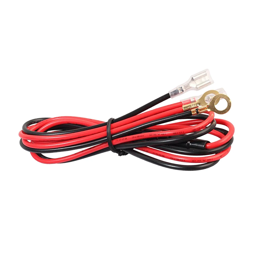 100cm Standard Motorcycle Boat Car Cigarette Lighter Cable Eyelet Terminal 1 Meter 12V 10A