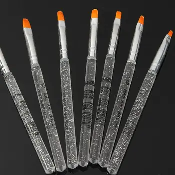 

7Pcs Manicure DIY Tool UV Gel Acrylic Nail Brushes Nail Art Design Builder Salon Drawing Painting Brush Pen Set
