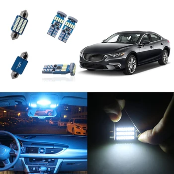

13pcs T10 Canbus W5W White Ice Blue LED Lamp Bulbs Interior Kit Map Dome Trunk Door Plate Light For Mazda 6 2014 2015 2016 2017