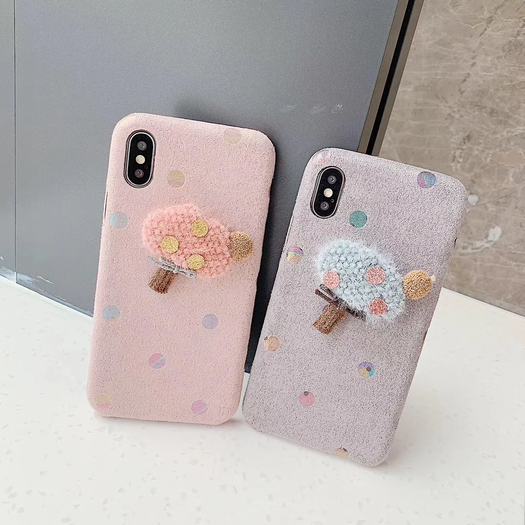 Новый осенне-зимний плюшевый чехол с волнистыми точками для iPhone XR XS MAX X 11 11pro max 8 7 6