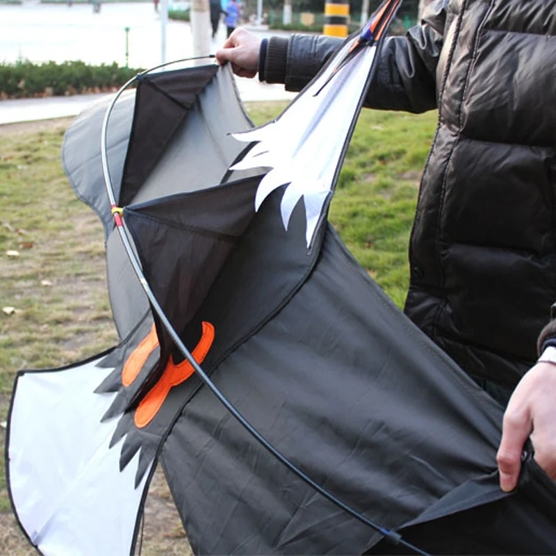 Outdoor Fun 2.2m Power 3D Huge Eagle Kite Toy Lifelike Bird Kites For Adults And Children With Handle And Line Factory Sale 5