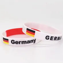 1000 шт немецкий Силиконовый браслет с флагом для мужчин, на заказ, спортивный резиновый браслет, напульсники для женщин, с принтом, браслет с гравировкой