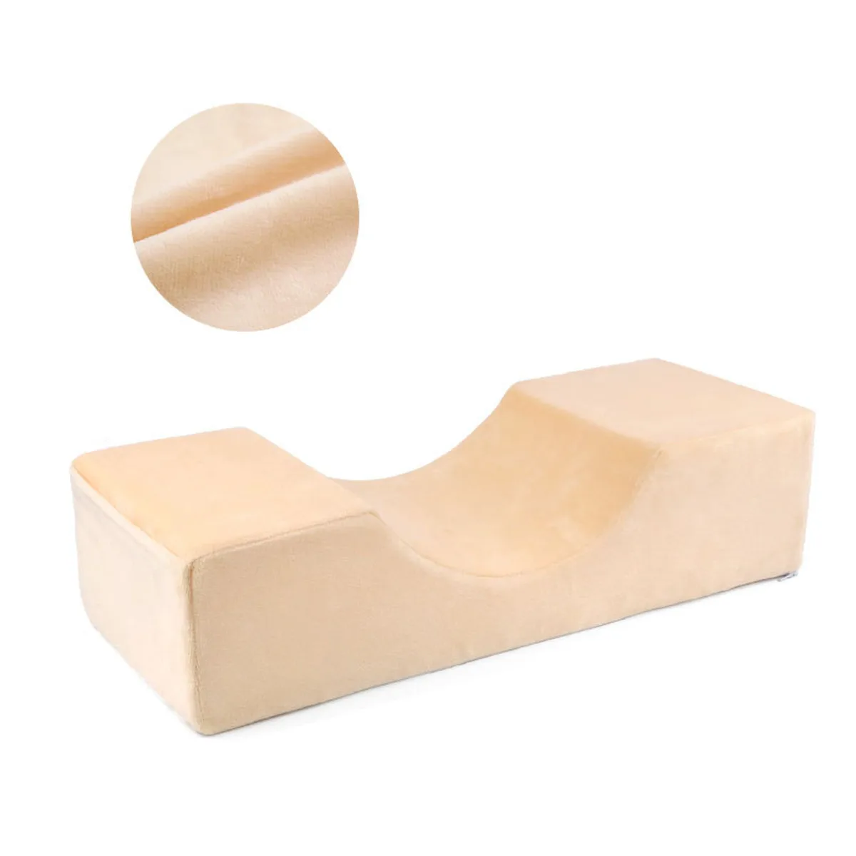 Eyelash Extension Pillow Flannel Salon Lash Pillow Makeup Tools Grafting Eyelash Pillow Ergonomic Support Extension Curve Salon - Цвет: Yellow